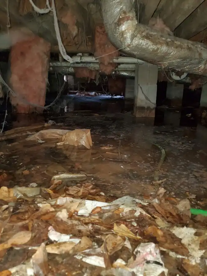 Crawl space flood assessment for Commercial Water Damage Restoration in Falmouth